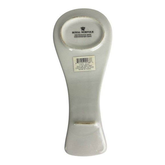 Royal Norfolk Christmas Spoon Rest Cardinal Bird Holly Berries Porcelain Holiday - Picture 5 of 8